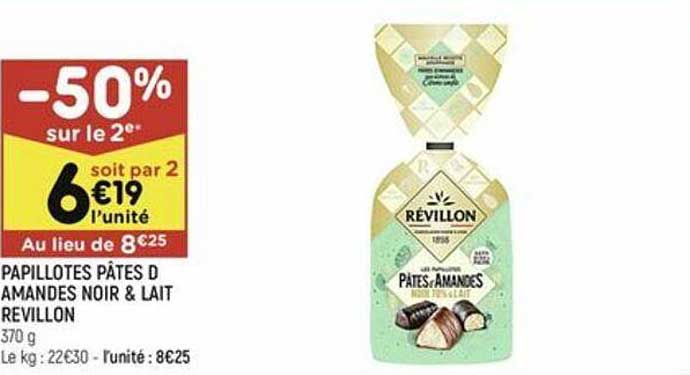 papillotes pâtes d'amandes noir & lait révillon