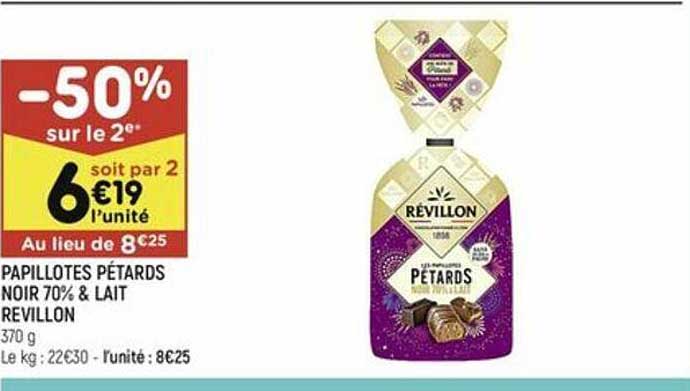 papillotes pétards noir 70% & lait révillon