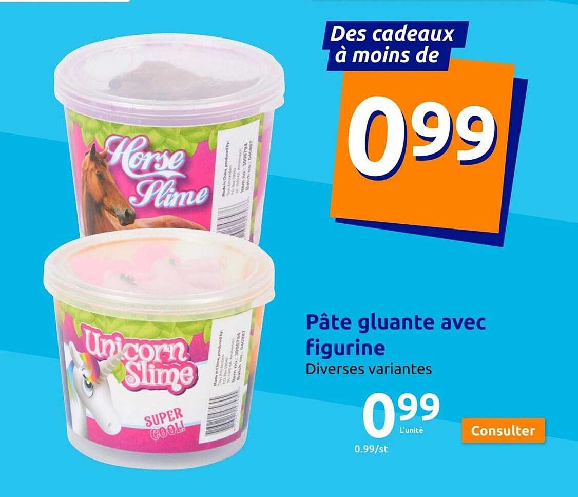 pâte gluante avec figurine