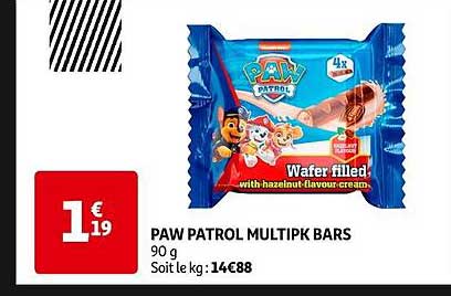 paw patrol multipk bars