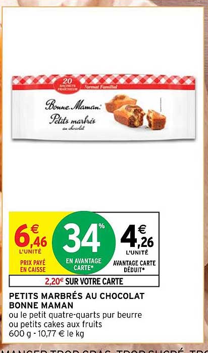 Petits Marbrés Au Chocolat Bonne Maman