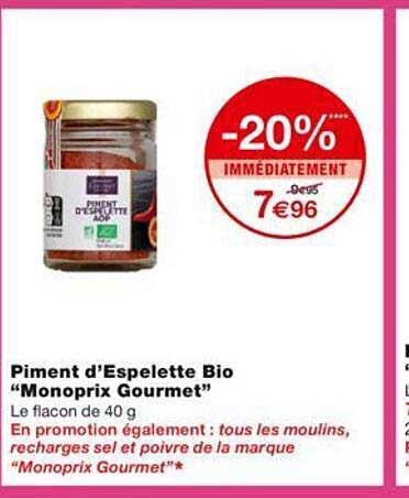 piment d'espelette bio "monoprix gourmet"