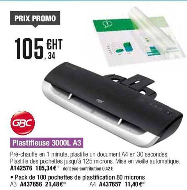 plastifieuse 3000l a3 gbc