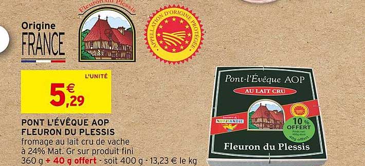 pont l'évêque aop fleuron du plessis