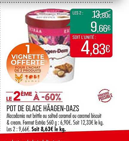 pot de glace häagen-dazs