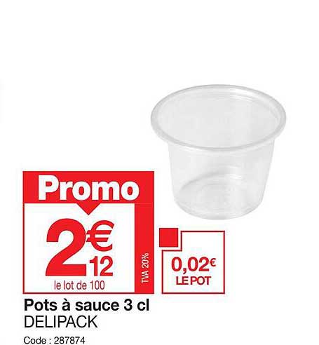 pots à sauce 3 cl delipack
