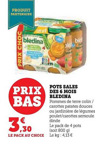 pots salés dès 6 mois blédina