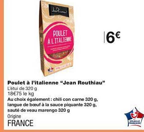 poulet à l'italienne "jeau routhiau"