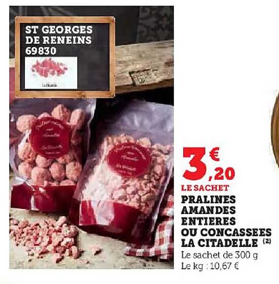 pralinés amandes entières ou concassées la citadelle