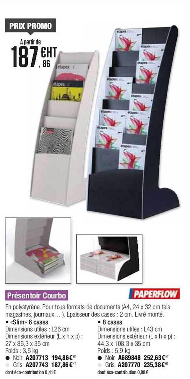présentoir courbo paperflow