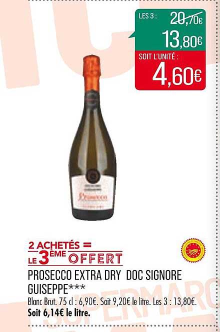 prosecco extra dry doc signore guiseppe***