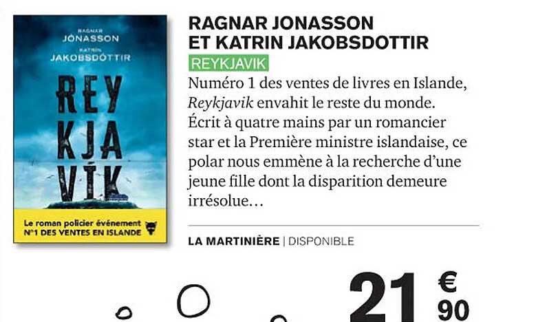 ragnar jonasson et katrin jakobsdottir - reykjavik