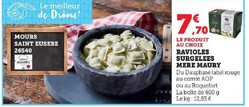 ravioles surgelées mère maury