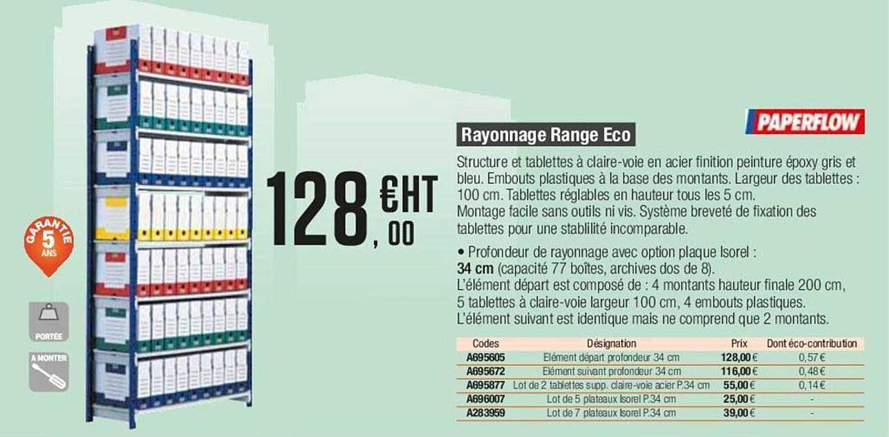 rayonnage range éco paperflow