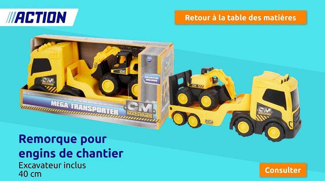 Remorque Pour Engins De Chantier