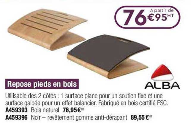 Repose Pieds En Bois Alba