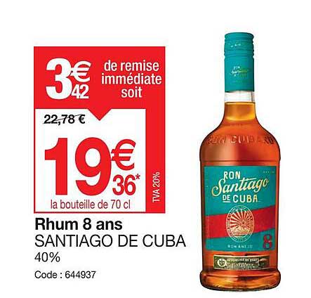 rhum 8 ans santiago de cuba