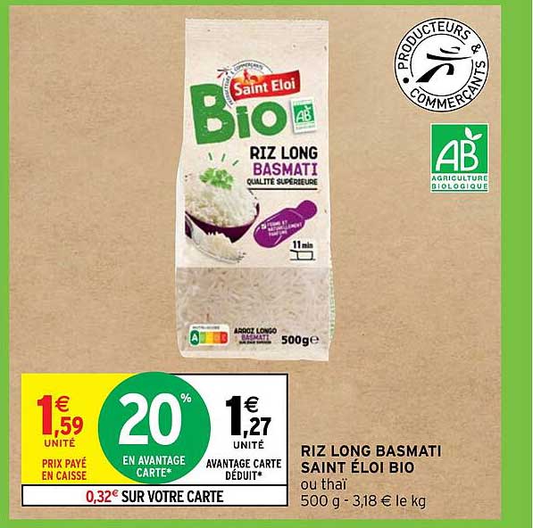 riz long basmati saint éloi bio