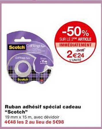 Ruban Adhésif Spécial Cadeau "scotch"