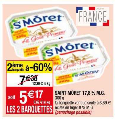 saint môret 17,8% m.g.