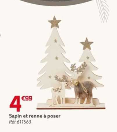sapin et renne à poser