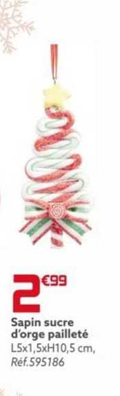 sapin sucre d'orge pailleté
