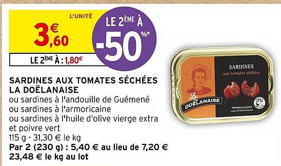 Sardines Aux Tomates Séchées La Doëlanaise