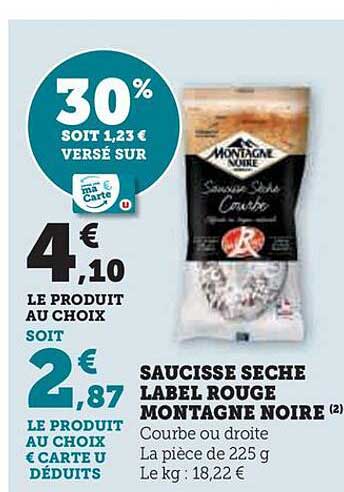 Saucisse Sèche Label Rouge Montagne Noire