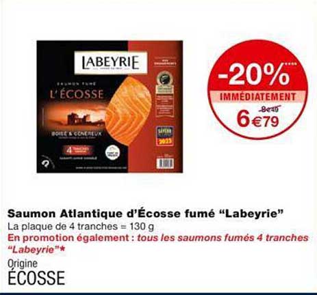 saumon atlantique d'écosse fumé "labeyrie"