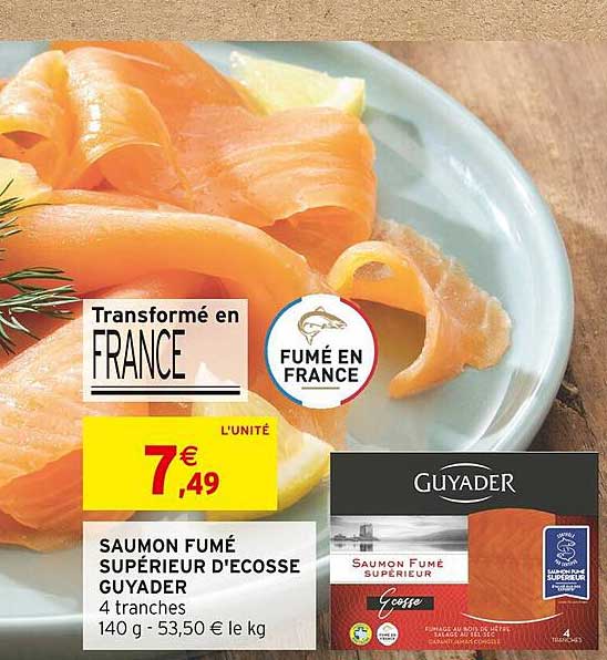 saumon fumé supérieur d'écosse guyader