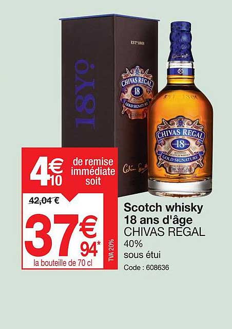 scotch whisky 18 ans d'âge chivas regal