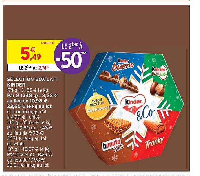 Sélection Box Lait Kinder