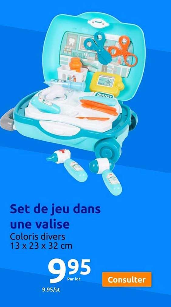 set de jeu dans une valise