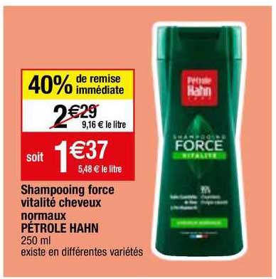 shampooing force vitalité cheveux normaux pétrole hahn