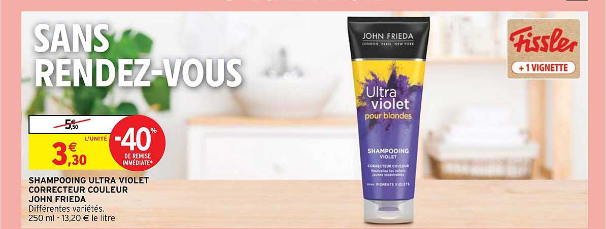 shampooing ultra violet correcteur couleur john frieda