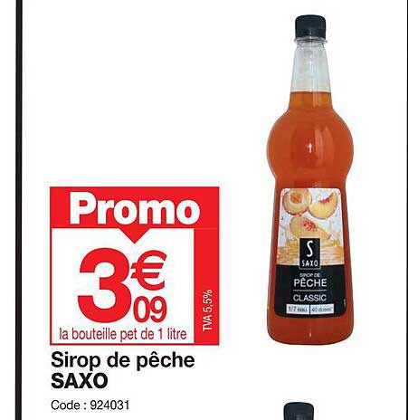 Sirop De Pêche Saxo