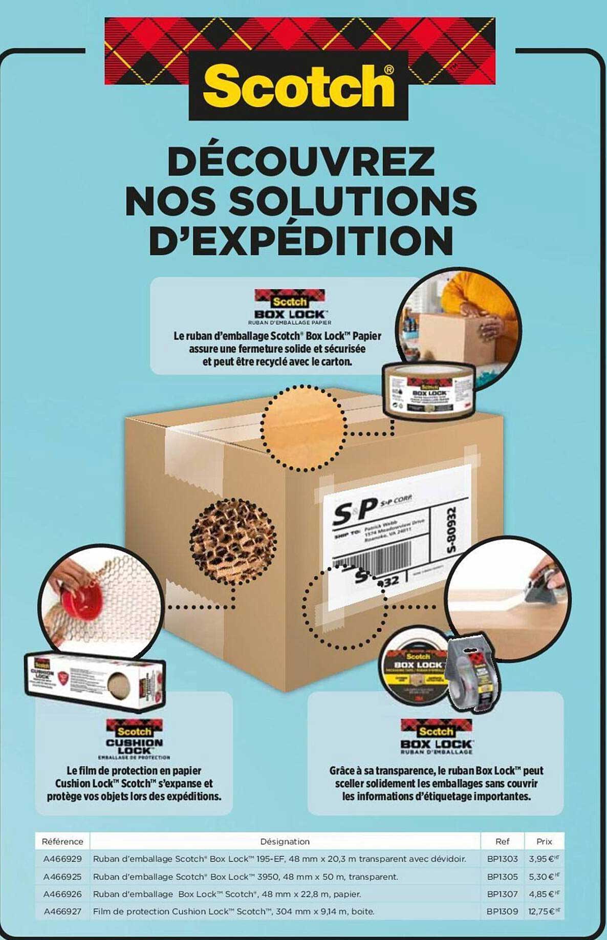 solutions d'expédition scotch
