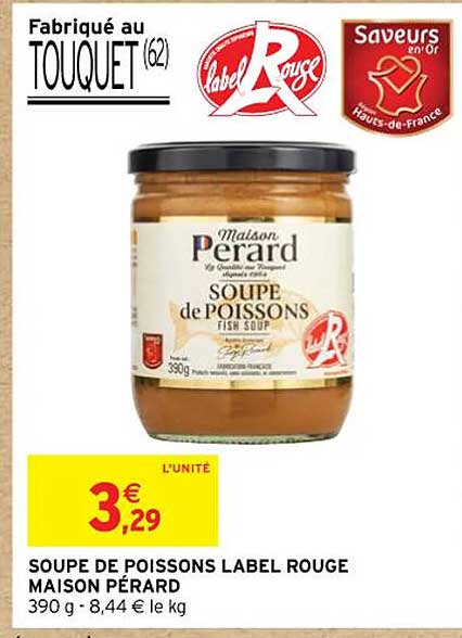 soupe de poissons label rouge maison pérard