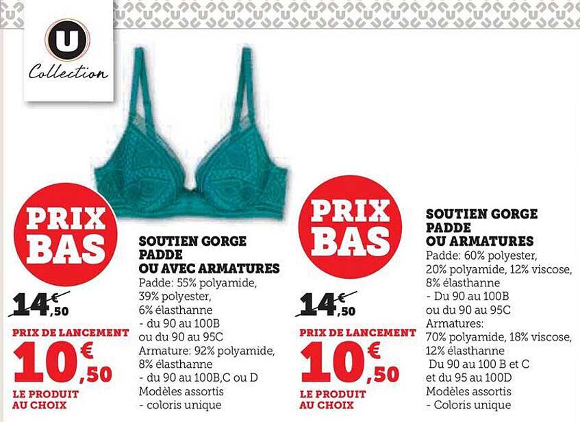 soutien gorge padde ou avec armatures, soutien gorge padde ou armatures