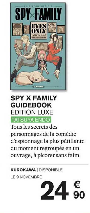 spy x family guidebook édition luxe - tatsuya endo