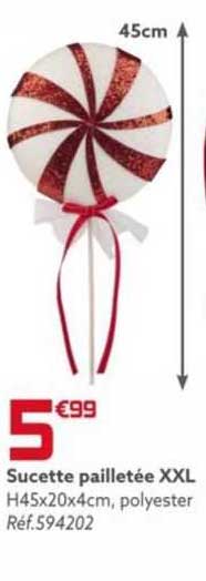 sucette pailletée xxl