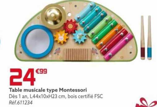 table musicale type montessori