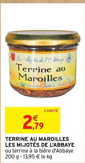 terrine au maroilles les mijotés de l'abbaye