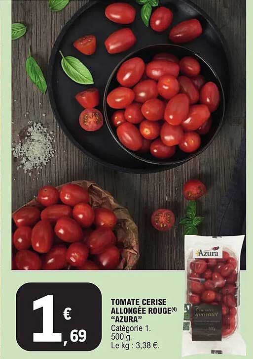 Tomate Cerise Allongée Rouge "azura"