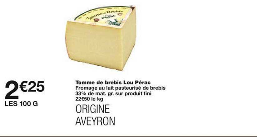 tomme de brebis lou pérac