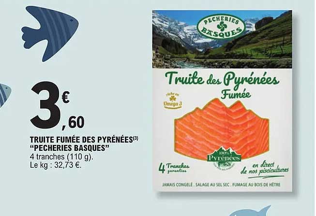 truite fumée des pyrénées "pêcheries basques"