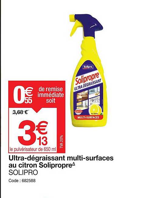 ultra-dégraissant multi-surfaces au citron solipropre solipro