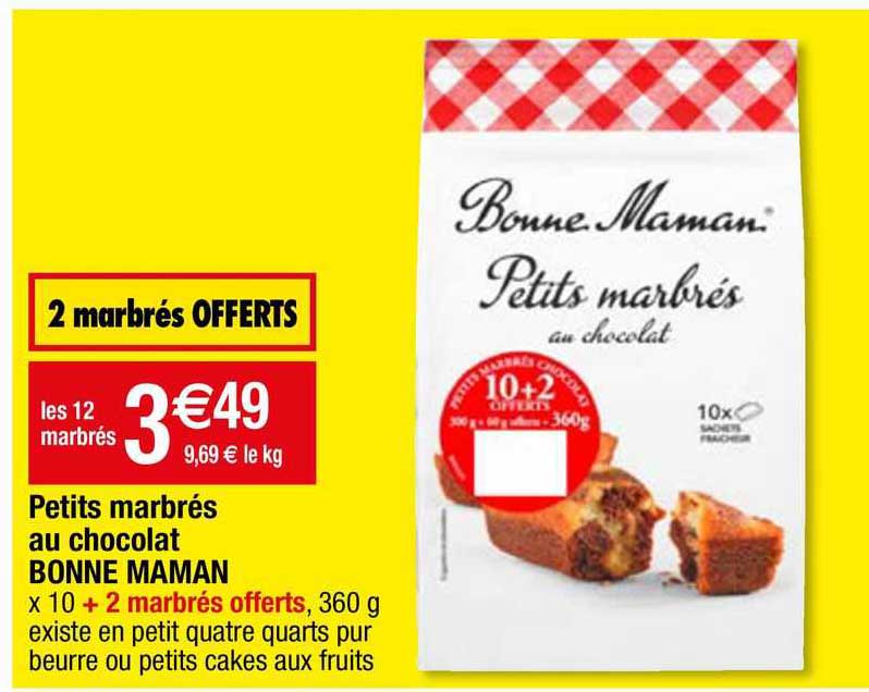 ¨petits marbrés au chocolat bonne maman