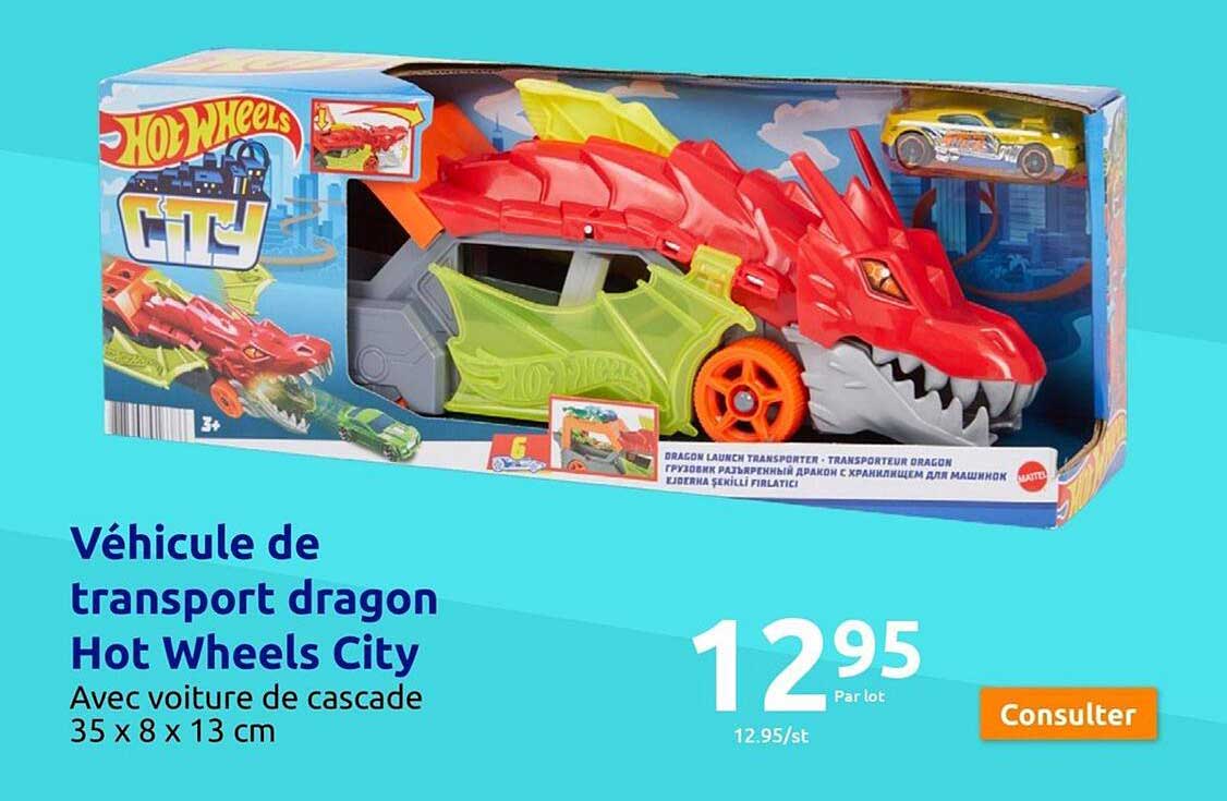 véhicule de transport dragon hot wheels city