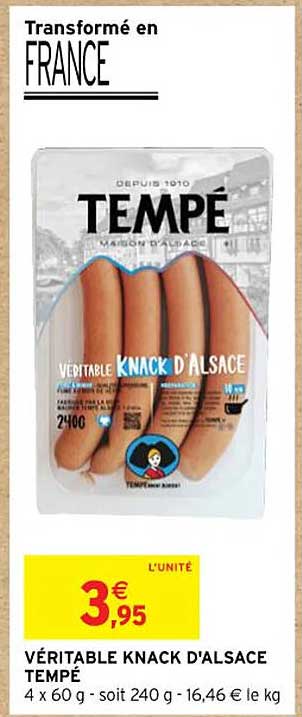 Véritable Knack D'alsace Tempé